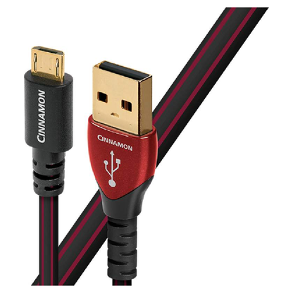 AudioQuest Cinnamon USB-Kabel Produktansicht mit USB-A- und Micro-USB-B-Stecker