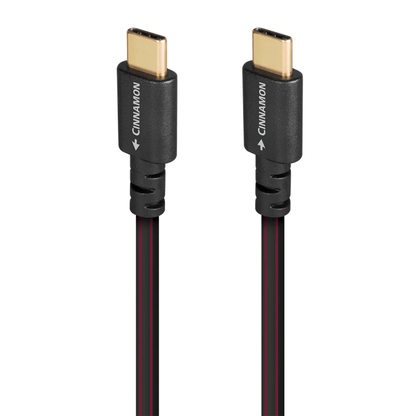 AudioQuest Cinnamon USB-Kabel Produktansicht mit zwei USB-C-Steckern