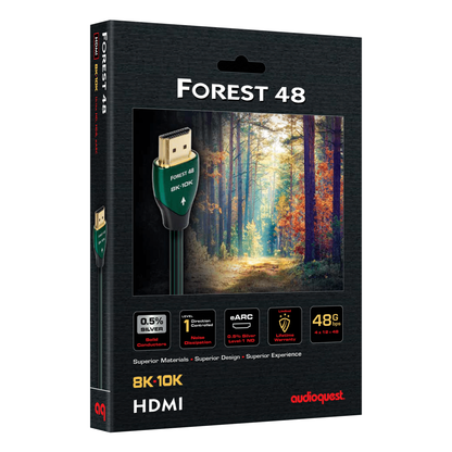 AudioQuest Forest 48 HDMI-Kabel Verpackung mit 0,5 % Silber und Noise-Dissipation Level 1