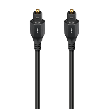 AudioQuest Pearl Optisches Kabel Detailansicht: beide Toslink-Stecker mit vergoldeter Ferrule