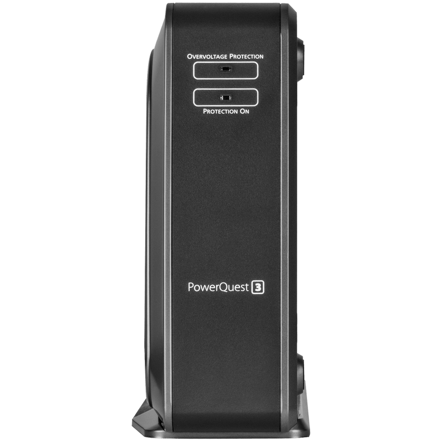 AudioQuest PowerQuest 3 Netzfilter Seitenansicht mit Statusanzeigen Overvoltage Protection und Protection On