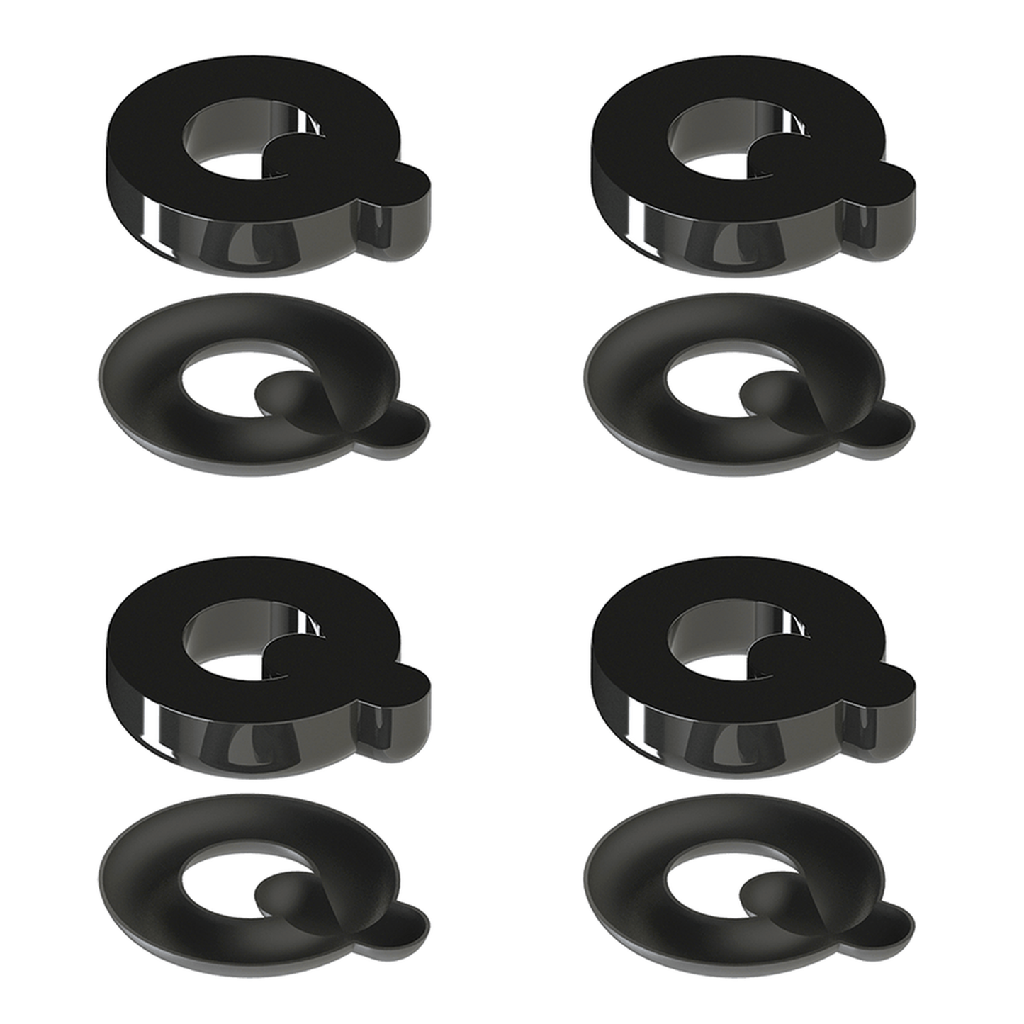 AudioQuest SorboGel Q-Füsse Geräte-Absorber 4er-Set Setansicht mit Gel-Ringen und Hartschalen