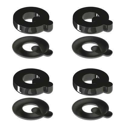 AudioQuest SorboGel Q-Füsse Geräte-Absorber 4er-Set Setansicht mit Gel-Ringen und Hartschalen