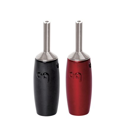 AudioQuest SureGrip 500 Lautsprecher-Stecker Bananenstecker Paaransicht in Schwarz und Rot