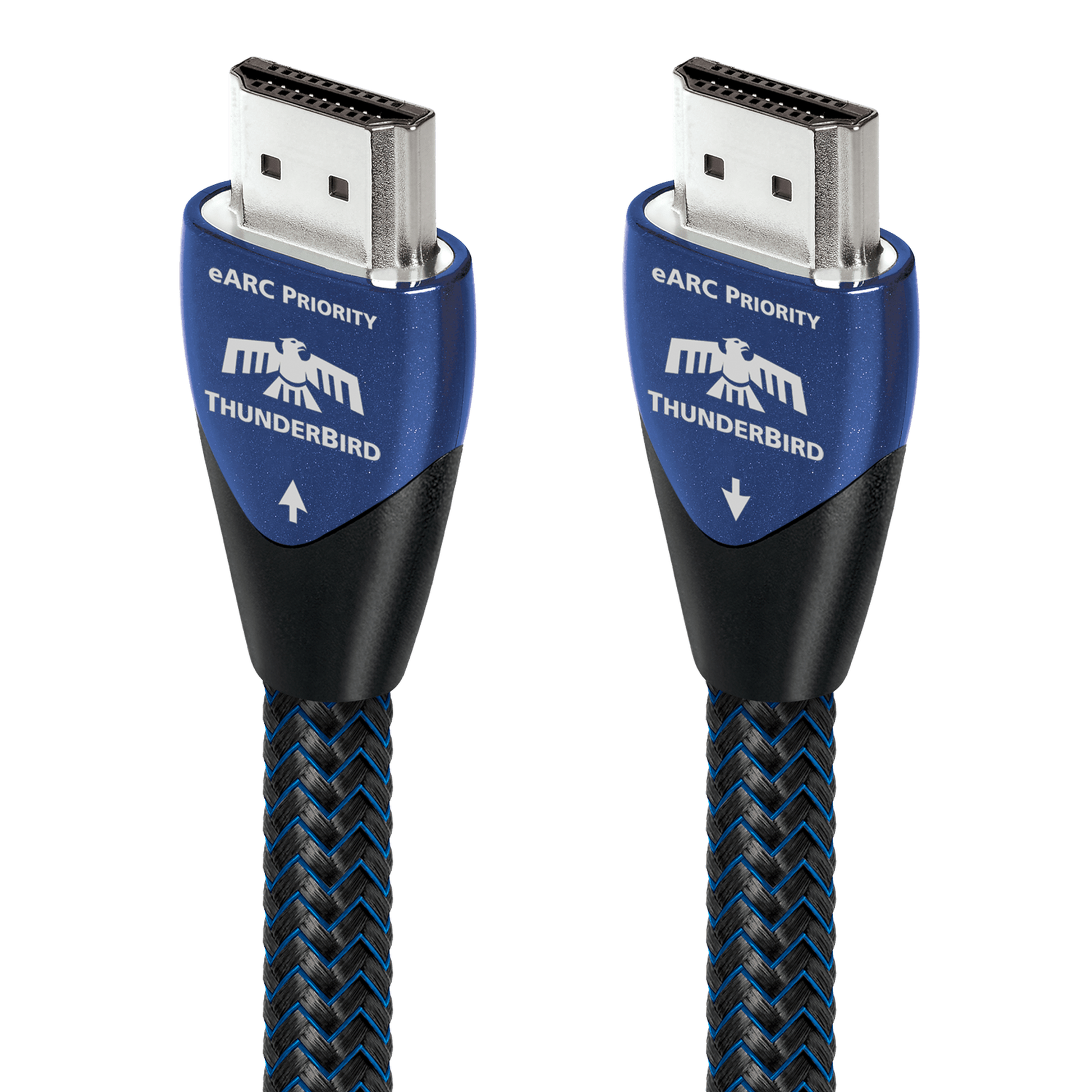 AudioQuest ThunderBird 48 eARC-Priority HDMI-Kabel Produktansicht mit beiden eARC-Priority-Steckern