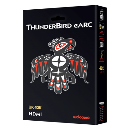 AudioQuest ThunderBird 48 eARC-Priority HDMI-Kabel Verpackung für Soundbar- und AV-Receiver-Anbindung
