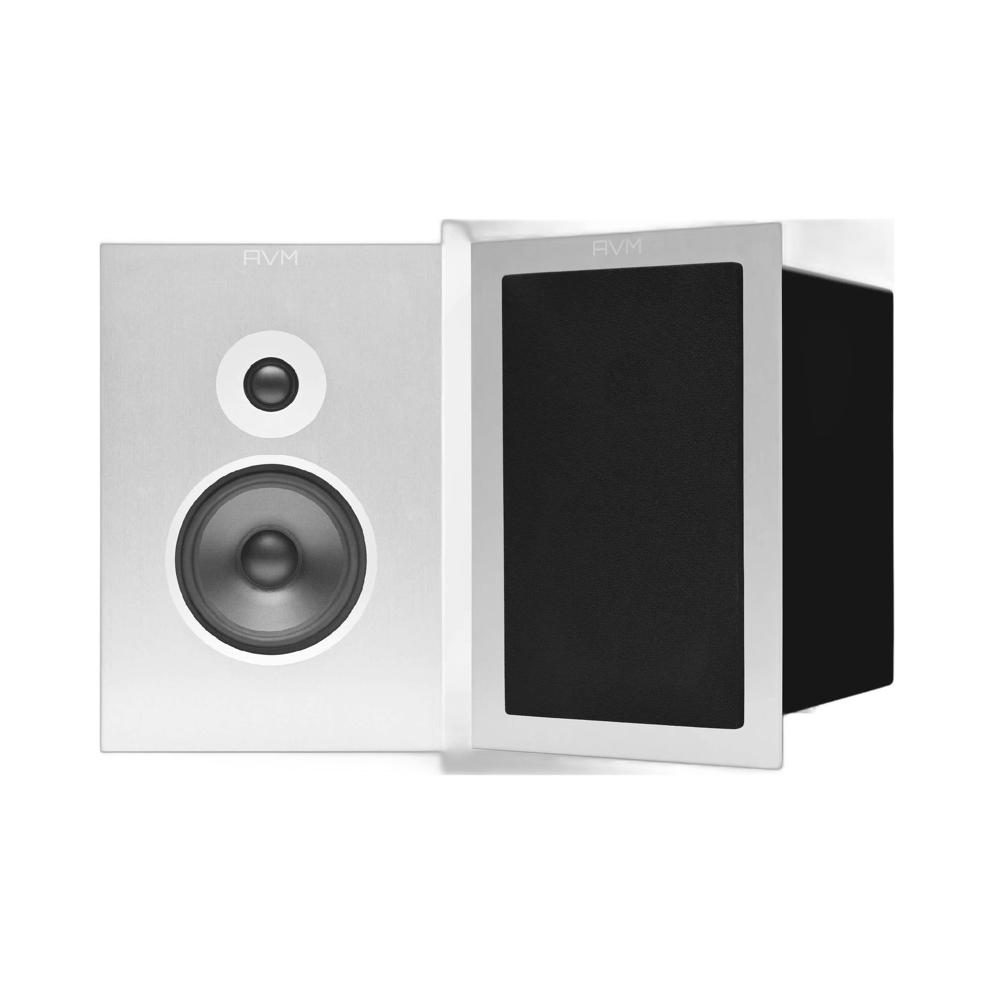 AVM Audition CB 2.3 Regallautsprecher Schwarz Stereopaar mit und ohne magnetische Frontabdeckung