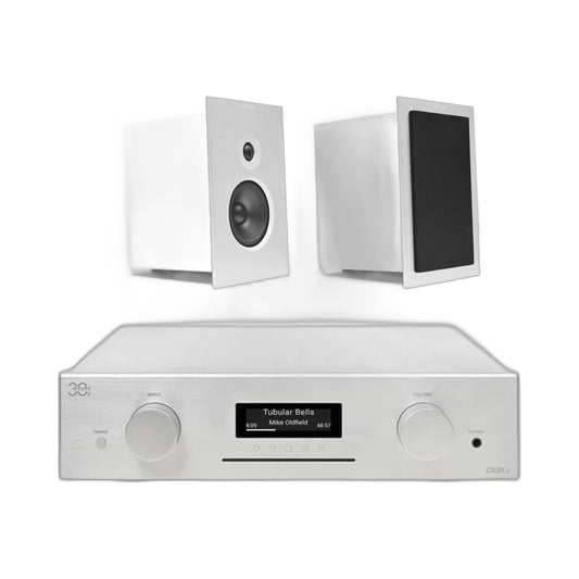 AVM CS 30.3 Streaming-Vollverstärker mit CD und Audition CB 2.3, HiFi-Set Silber Setansicht