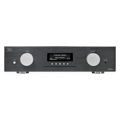 AVM CS 30.3 Streaming-Vollverstärker mit CD Schwarz Frontansicht mit CD-Schacht ohne Spiegelung