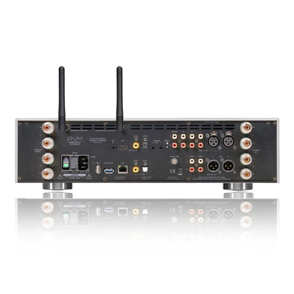 AVM Evolution CS 3.3 Streaming-Vollverstärker mit CD Cellini Chrom Anschlussfeld mit XLR, Cinch und HDMI ARC