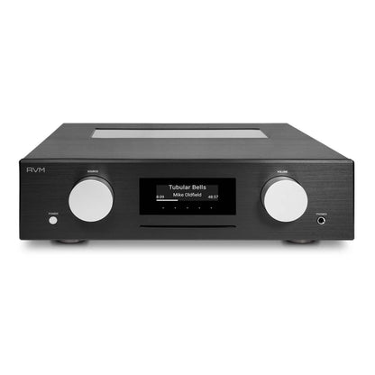 AVM Evolution CS 5.3 Streaming-Vollverstärker mit CD Schwarz Draufsicht auf Deckel mit Einlassblende