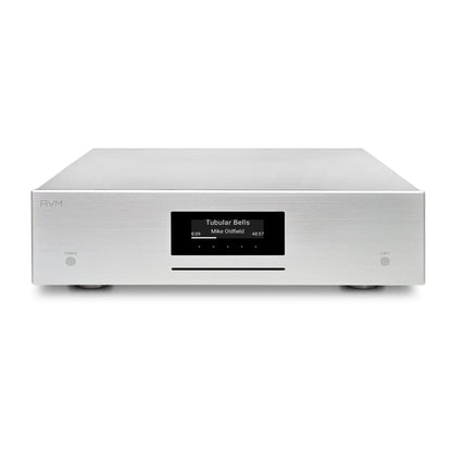 AVM Evolution MP 3.3 Streaming-Vorverstärker Silber Schrägansicht mit geschlossenem Aluminium-Gehäusedeckel