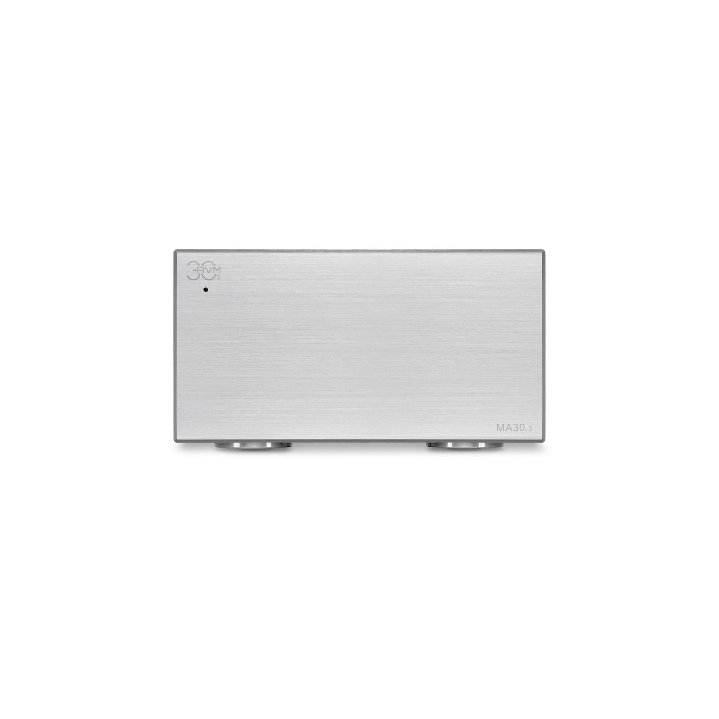 AVM MA 30.3 MK2 Mono-Endstufe Silber Frontansicht mit gebürsteter Aluminiumfront