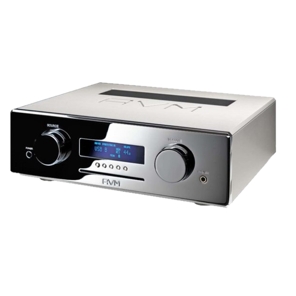 AVM Ovation CS 6.3 Streaming-CD-Receiver Cellini Chrom Schrägansicht mit Chromfront