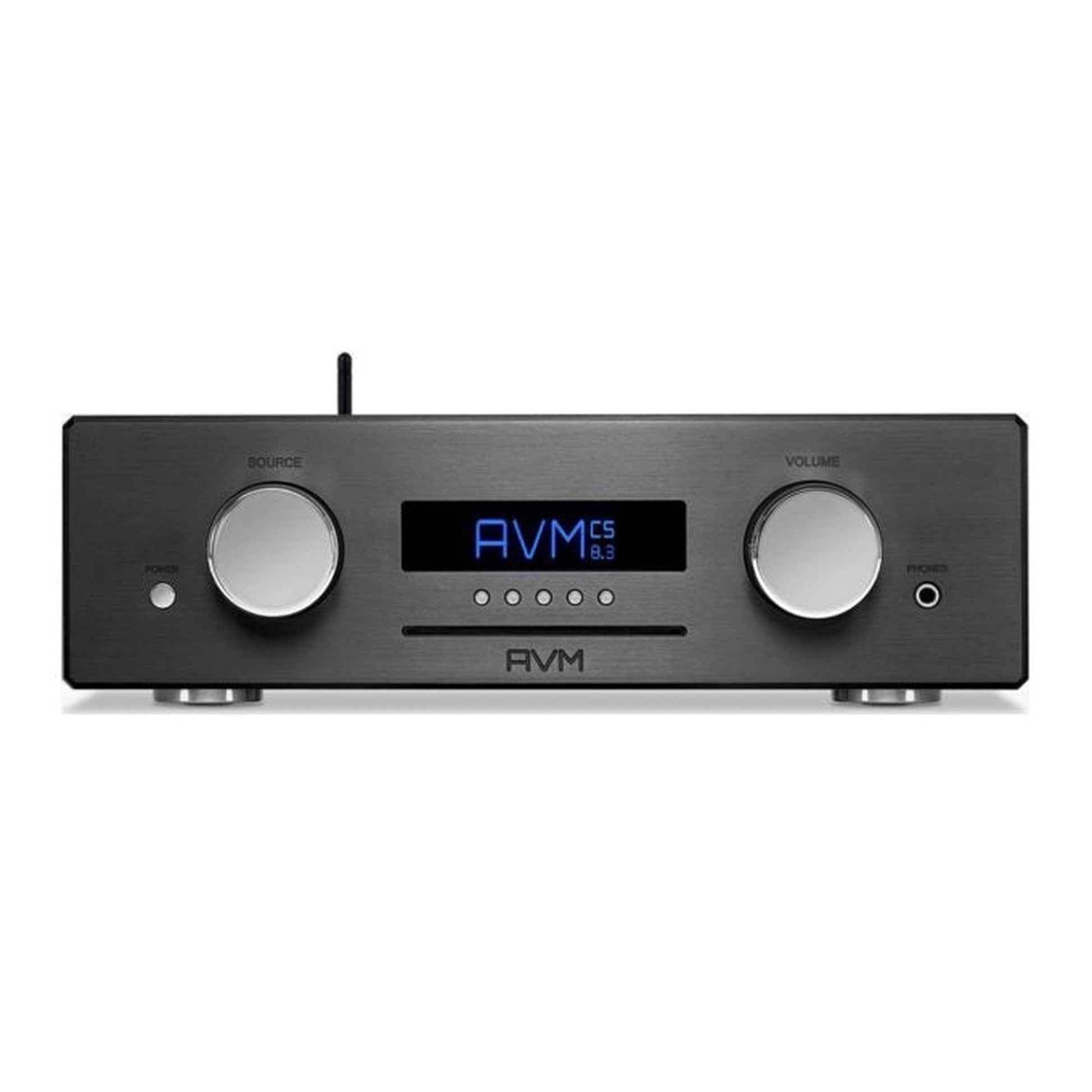 AVM Ovation CS 6.3 Streaming-CD-Receiver Schwarz Frontansicht mit Display