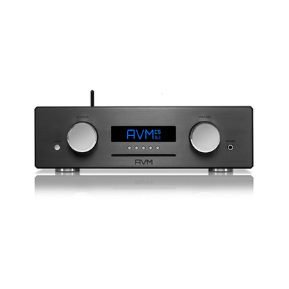 AVM Ovation CS 8.3 S Streaming-CD-Receiver Schwarz Frontansicht mit Display