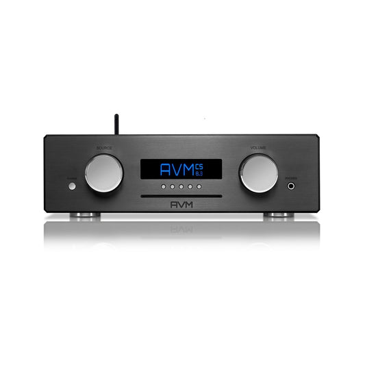 AVM Ovation CS 8.3 S Streaming-CD-Receiver Schwarz Frontansicht mit Display