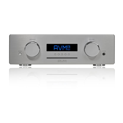 AVM Ovation CS 8.3 S Streaming-CD-Receiver Silber Frontansicht mit Display