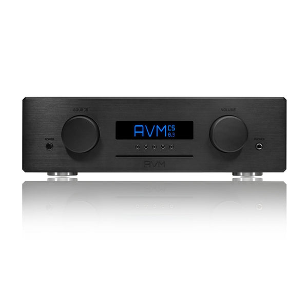 AVM Ovation CS 8.3 Streaming-CD-Receiver Black Edition Frontansicht mit Display