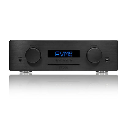 AVM Ovation CS 8.3 Streaming-CD-Receiver Black Edition Frontansicht mit Display