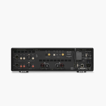 AVM Ovation CS 8.3 Streaming-CD-Receiver Black Edition Rückansicht mit Anschlussfeld