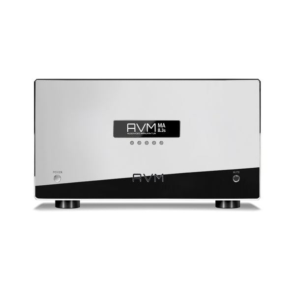 AVM Ovation MA 8.3S Mono-Endstufen Paar Cellini Chrom, Frontansicht