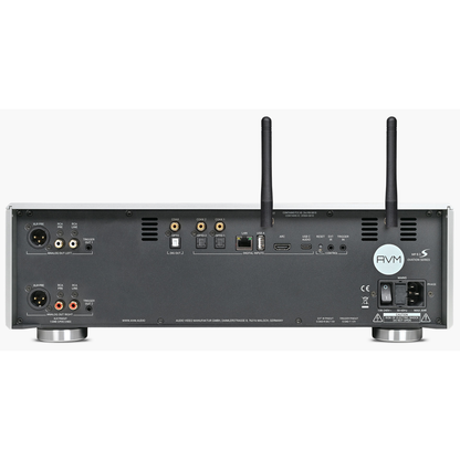 AVM Ovation MP 8.3S Media- & CD-Player Silber Rückansicht
