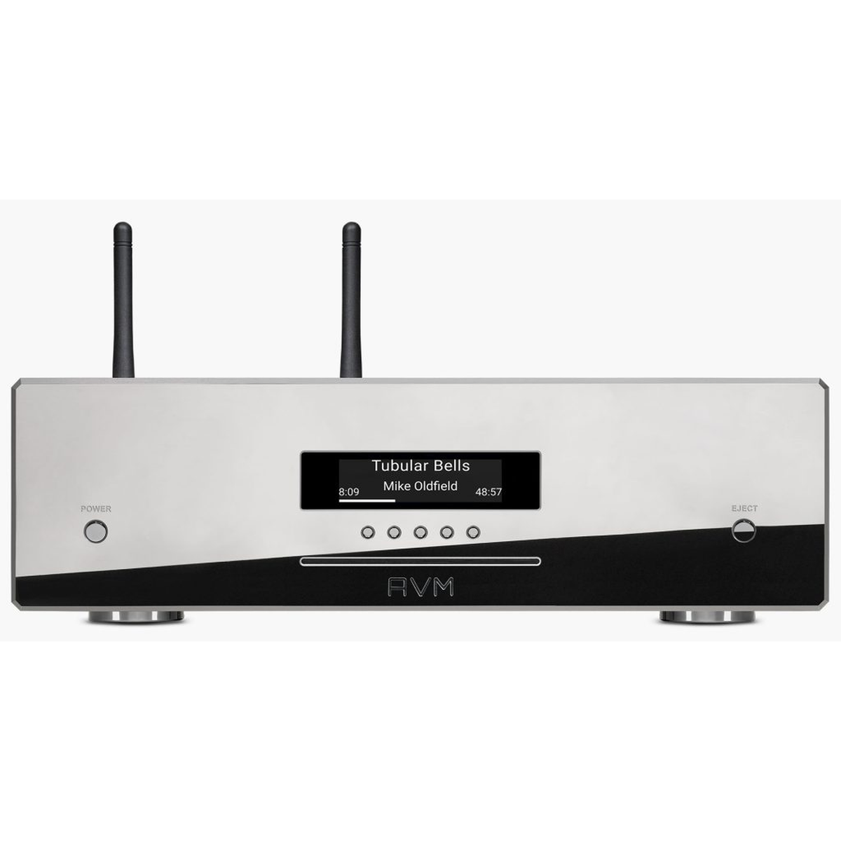 AVM Ovation MP 8.3S Media-Player Cellini Chrom Frontansicht