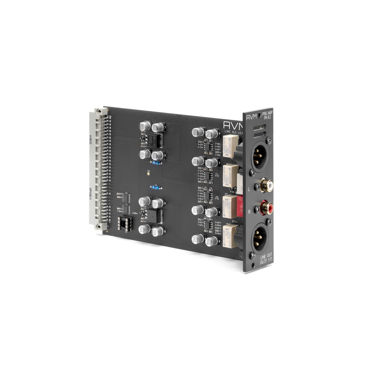 AVM Ovation PA 8.3 Line-OUT-Ausgangsmodul Schrägansicht