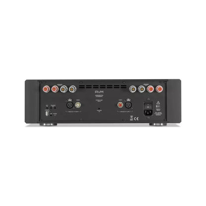 AVM Ovation SA 6.3 Stereo-Endstufe Rückansicht mit Netzanschluss, Trigger-Buchsen und Lautsprecherklemmen