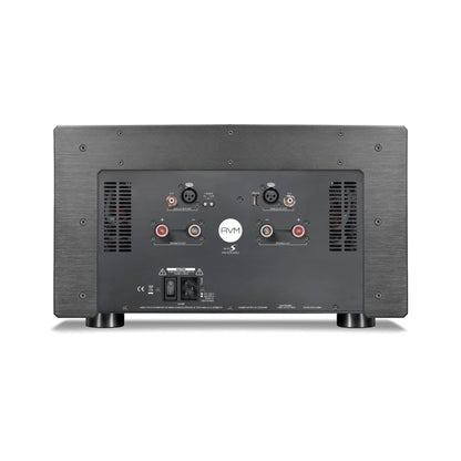 AVM Ovation SA 8.3S Stereo-Endstufe Schwarz, Rückansicht mit Anschlüssen