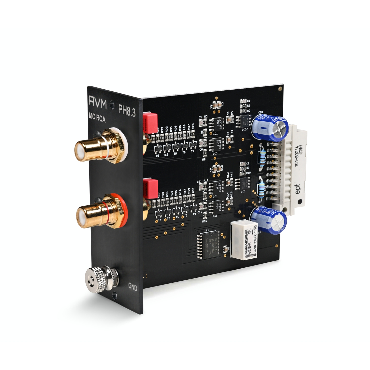 AVM PH MC Cinch Phono-Modul für Ovation PH Schrägansicht