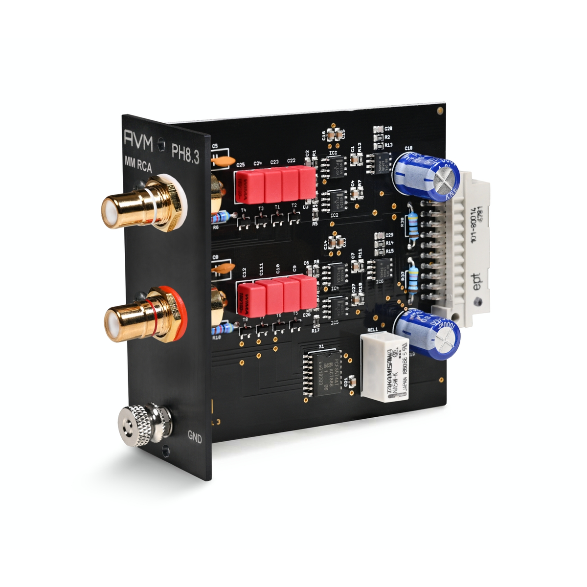 AVM PH MM Cinch Phono-Modul für Ovation PH Schrägansicht