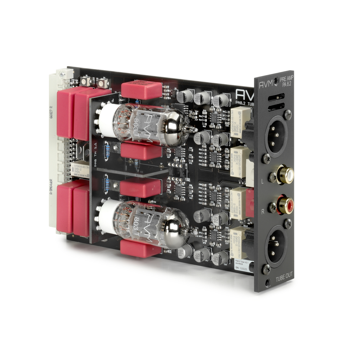 AVM Tube-OUT Röhrenmodul für Ovation PA 8.3 Schrägansicht