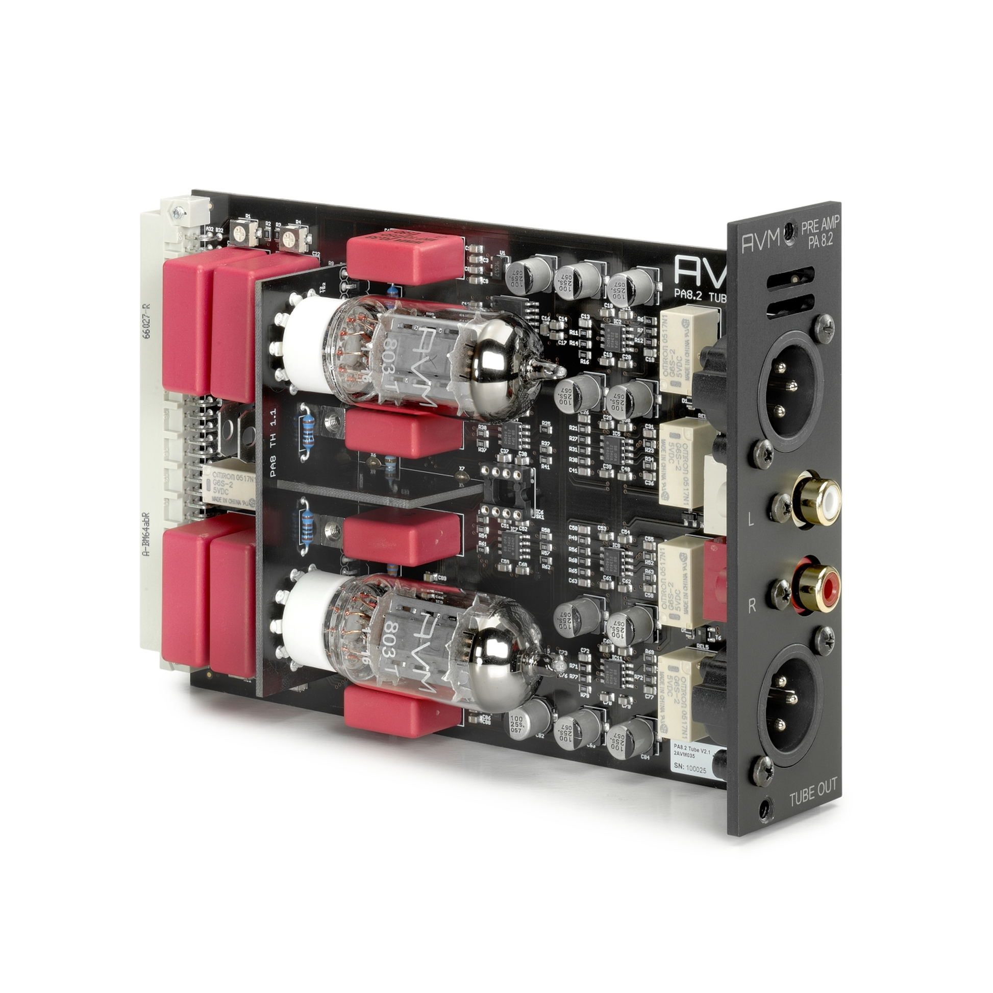 AVM Tube-OUT Röhrenmodul für Ovation PA 8.3 Schrägansicht