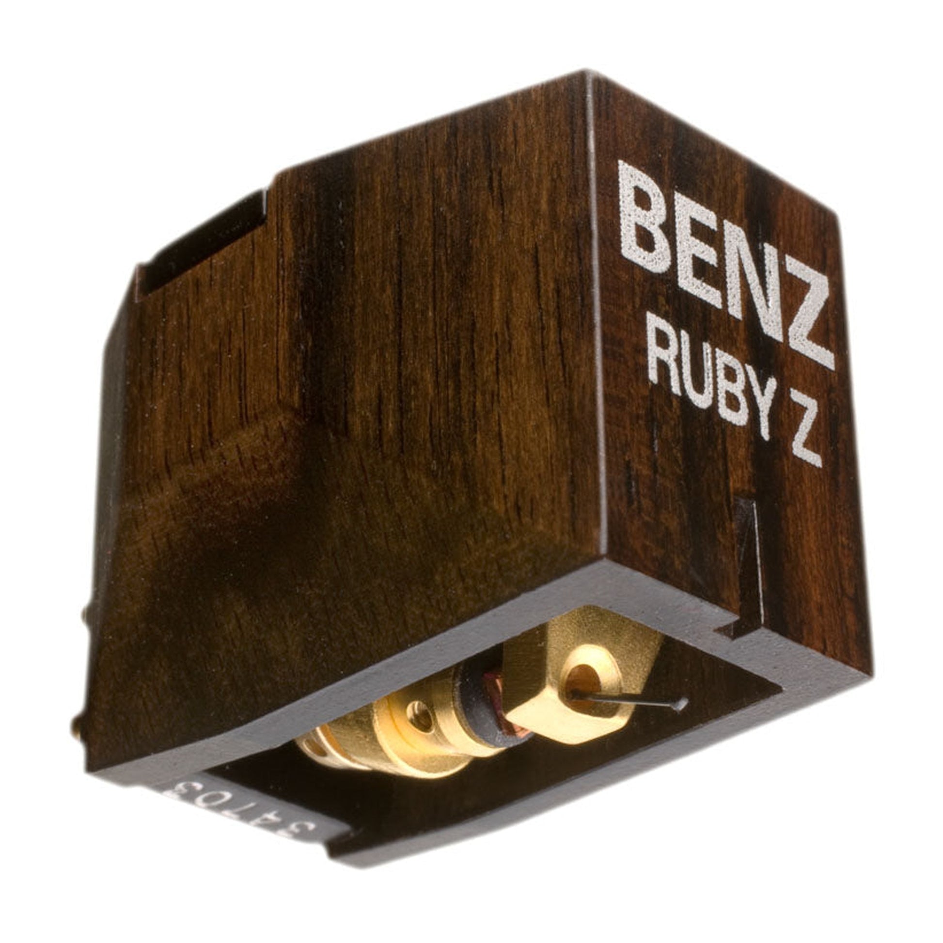 Benz Micro Ruby Z MC-Tonabnehmer Moving Coil mit Zebrano-Holzbody Schrägansicht