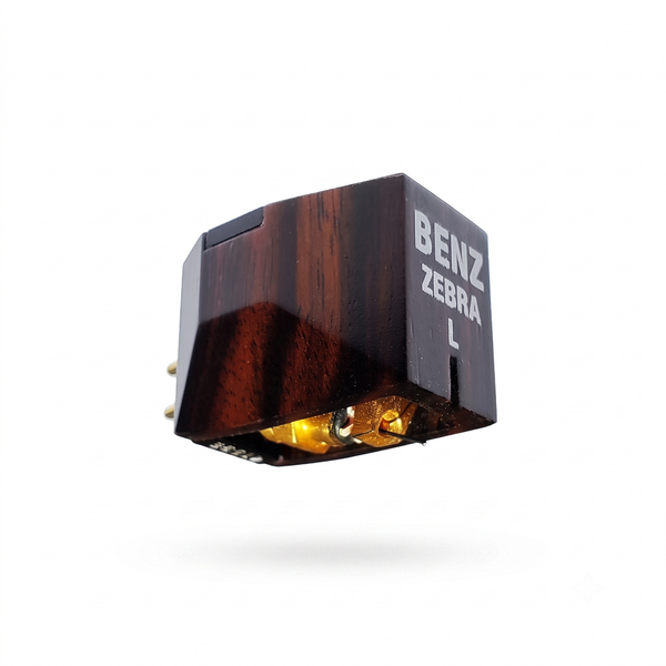 Benz Micro Zebra L MC-Tonabnehmer Moving Coil mit Zebrano-Holzbody Schrägansicht