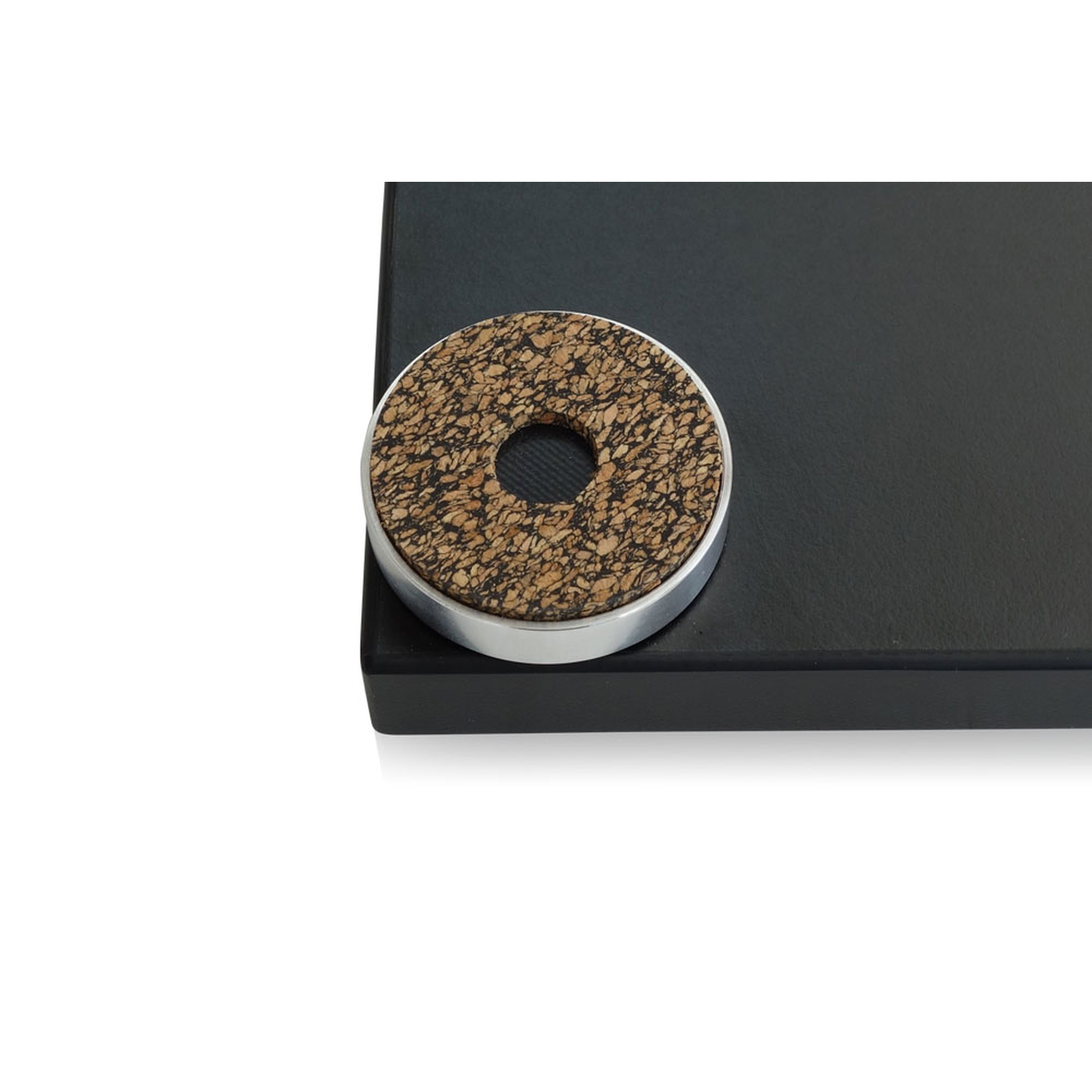 bFly-Audio FlatLine flache Gerätebasis Detailansicht Dämpferfuss PLUS mit Metallring