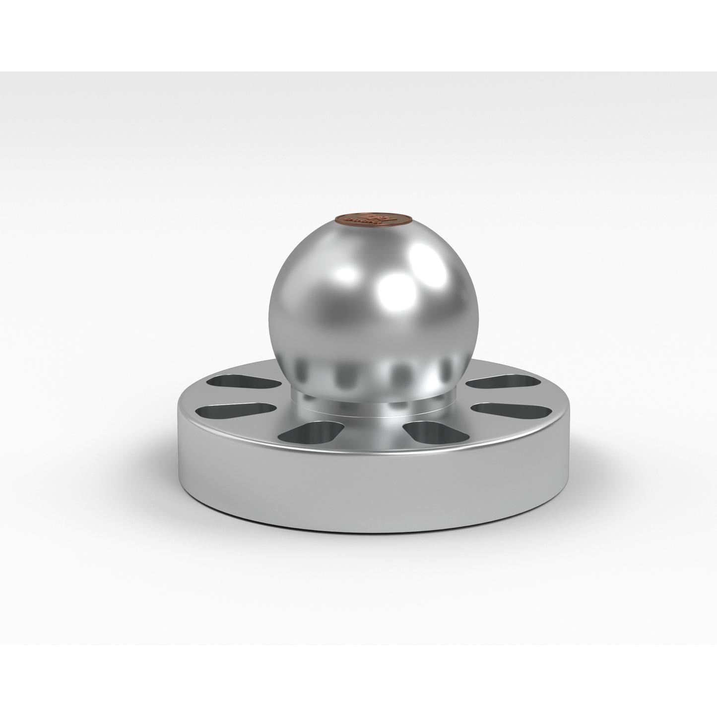 bFly-Audio Octopus Plattengewicht & Klemme Schrägansicht, Kugel Aluminium-Kupfer