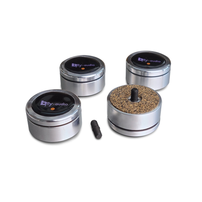 bFly-Audio Pure-Tube Geräteabsorber für Röhrenverstärker Schrägansicht, schraubbare Ausführung mit Gewindestift