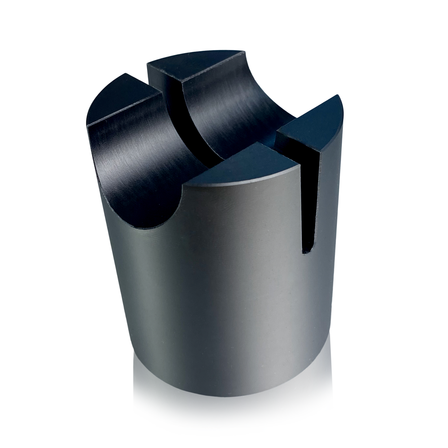 bFly-Audio TOWER-Flex Kabel-Absorber Schrägansicht, Einzelstück mit offener Kabelnut