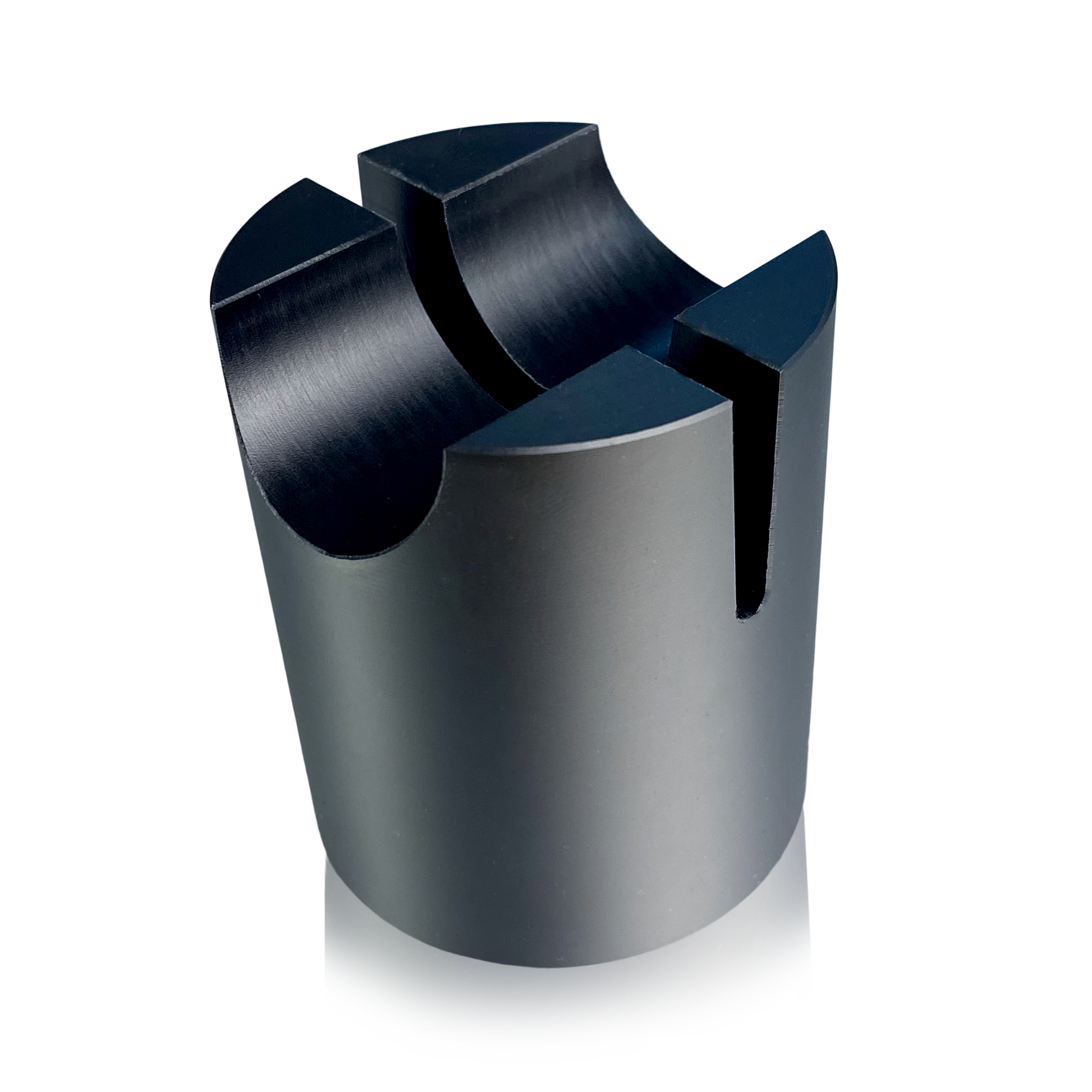 bFly-Audio TOWER-Flex Kabel-Absorber Schrägansicht, Einzelstück mit offener Kabelnut