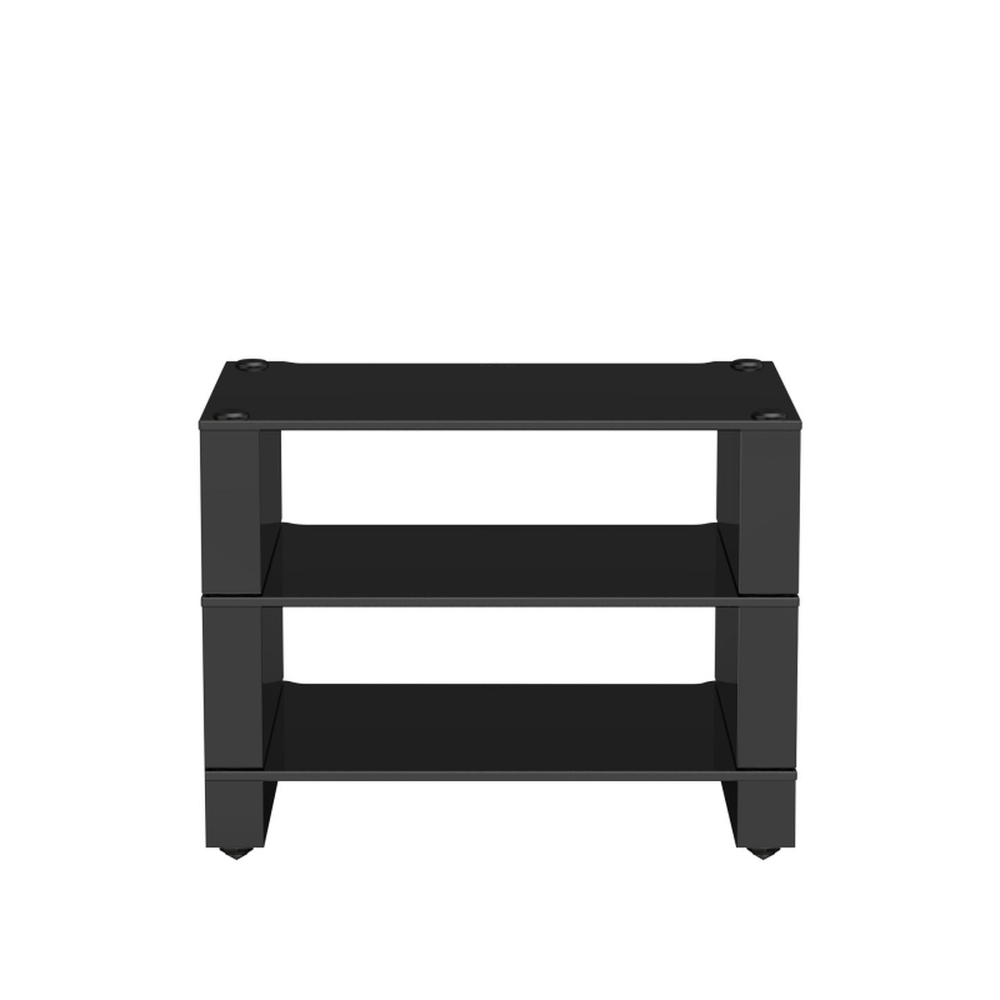 Blok Stax 2G 3-Shelf HiFi-Rack Schwarzglas, Schrägansicht