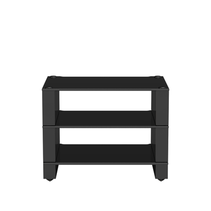 Blok Stax 2G 3-Shelf HiFi-Rack Schwarzglas, Schrägansicht