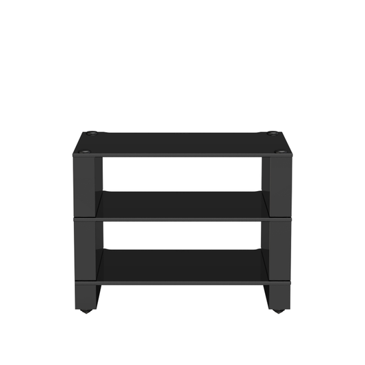 Blok Stax 2G 3-Shelf HiFi-Rack Schwarzglas, Schrägansicht
