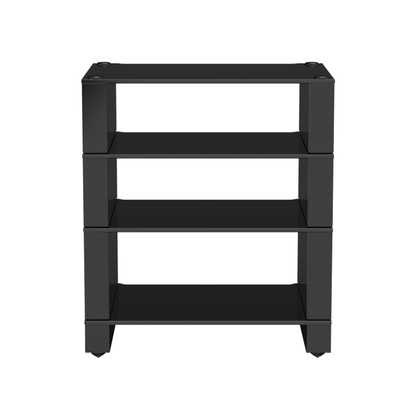 Blok Stax 2G 4-Shelf HiFi-Rack Schwarzglas, Schrägansicht