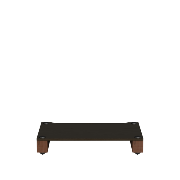 Blok Stax 2G Base-Modul HiFi-Rack-Basis Esche Schwarz/Nussbaum, Schrägansicht