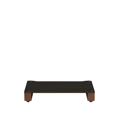 Blok Stax 2G Base-Modul HiFi-Rack-Basis Esche Schwarz/Nussbaum, Schrägansicht