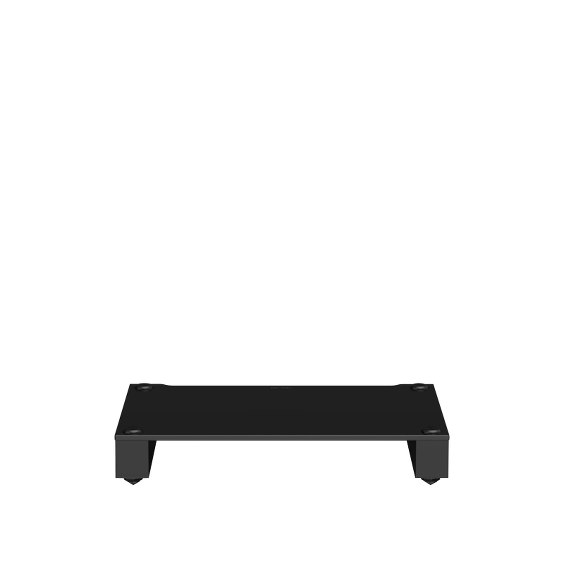 Blok Stax 2G Base-Modul HiFi-Rack-Basis Schwarzglas, Schrägansicht