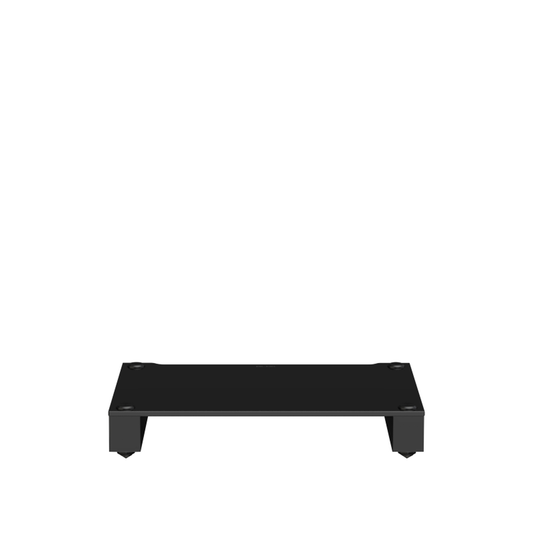 Blok Stax 2G Base-Modul HiFi-Rack-Basis Schwarzglas, Schrägansicht